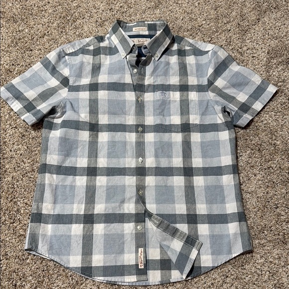 Penguin Blue Casual Slim Fit Button Down Shirt - Picture 1 of 5